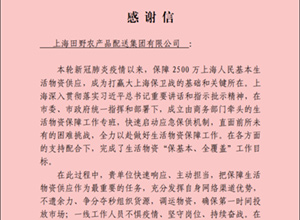 上海市商務(wù)委員會(huì)感謝信